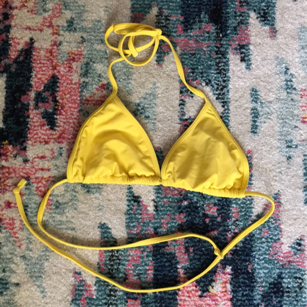 Bright Yellow Bikini Top